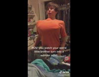 Collab BSMedia - Girl watches younger brother grow up through videos 