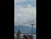 Girl bikini lean on railings guy commentary part 1