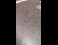 black dust circles subway train floor