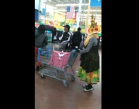 Woman dances for her food stamps