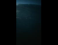 Lightning on cloudy sky seen from airplane