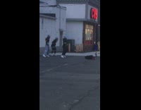 Three girls grey hat dance leg stomp