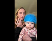 Woman pretends baby is dreadhead