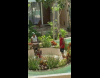 Man red tank top champagne shower mini gazebo Part 3