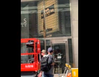 Collab WINY - Bees tries to make hive on window 