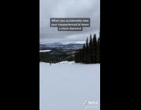 Collab BitchIG2 - Guy slides down hill skiing snow accident 