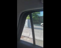 Upside down portable toilet at the highway