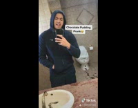 Chocolate pudding poop prank