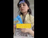 Girl does Bleach face mask