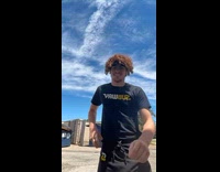 Subway employee shoots trash into dumpster throwing backwards