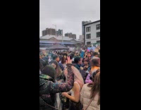 Crowd dance and spread colored powder event part 2