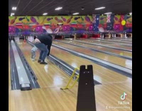 Dad accidentally kicks over toddler son chasing him at bowling alley