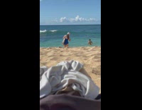 Woman blue bikini take pictures of another woman