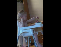 Baby feeds herself from toes 