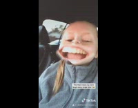 Mom laughs at big mouth filter 