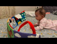 Collab PubityPets - Baby roll over struggles to crawl on the bed