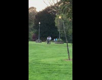 Guy tie white dress shirt poses park 