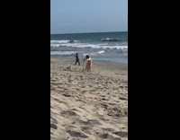 Girl dress windy beach photo shoot tripod 