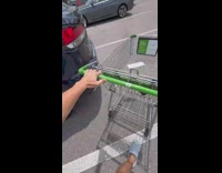 Guy blocks car from going out from parking