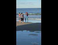 Woman Mera Aquaman costume cosplay beach pictorial