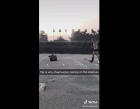 Girl gets hit in face football fail 