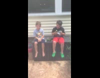 Kid lost first tooth while eating cucumber