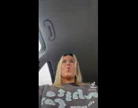 Woman pranks her girlfriend while on a road trip