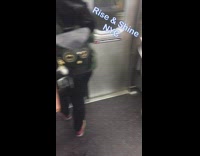 three people falling asleep on subway train