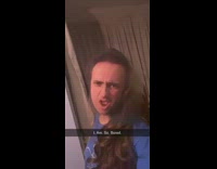 Blue shirt girl man face filter duet