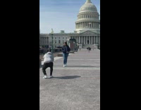Girl picture in front of Capitol 