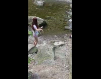 Teen girl white shirt dance tiktok stream