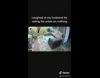 Husband rolls ankle on nothing