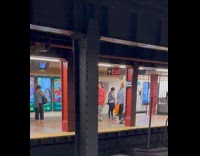 Collab WINY - Man wearing fox ears and tails on subway