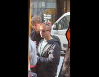 Man with I love New York hair