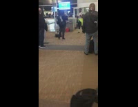 Guy picture airport terminal walkway