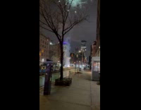 Fireworks display set up in middle road