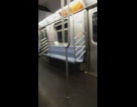 Guy yells empty subway train six feet 