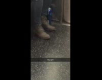My Girl! Woman Drinks Tall Can Beers on Subway