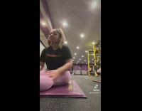 Lady Asks Man Besides Her at Gym