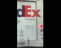 Woman compliments fedex graphic designer