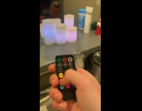 Remote for color changing candles controls soap dispenser 