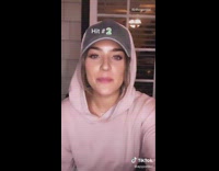 Pink sweater girl lip syncs hit challenge 