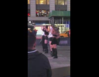 five women dance new york street