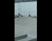 White shorts guy puts on sunglasses pt. 2 
