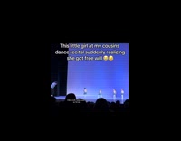 Little girl freestyle dance at the recital