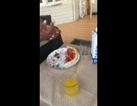 Guy wont eat vegetables on his pizza 