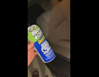 Blow off duster can explodes in car