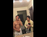 Collab BitchMP - Mom restroom angry yelling at shirtless guy