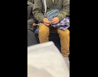 Man cut his nails inside subway train