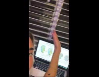 Stranger on street yells at girl through window